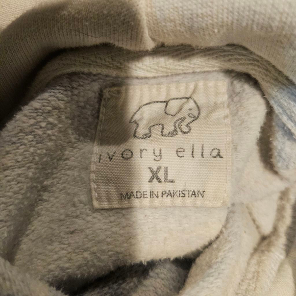 Women's Ivory Ella Tie-Dye Hoodie XL White Blue Purple - Picture 2 of 8